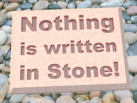 written in stone