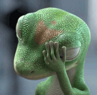 face palm - gecko